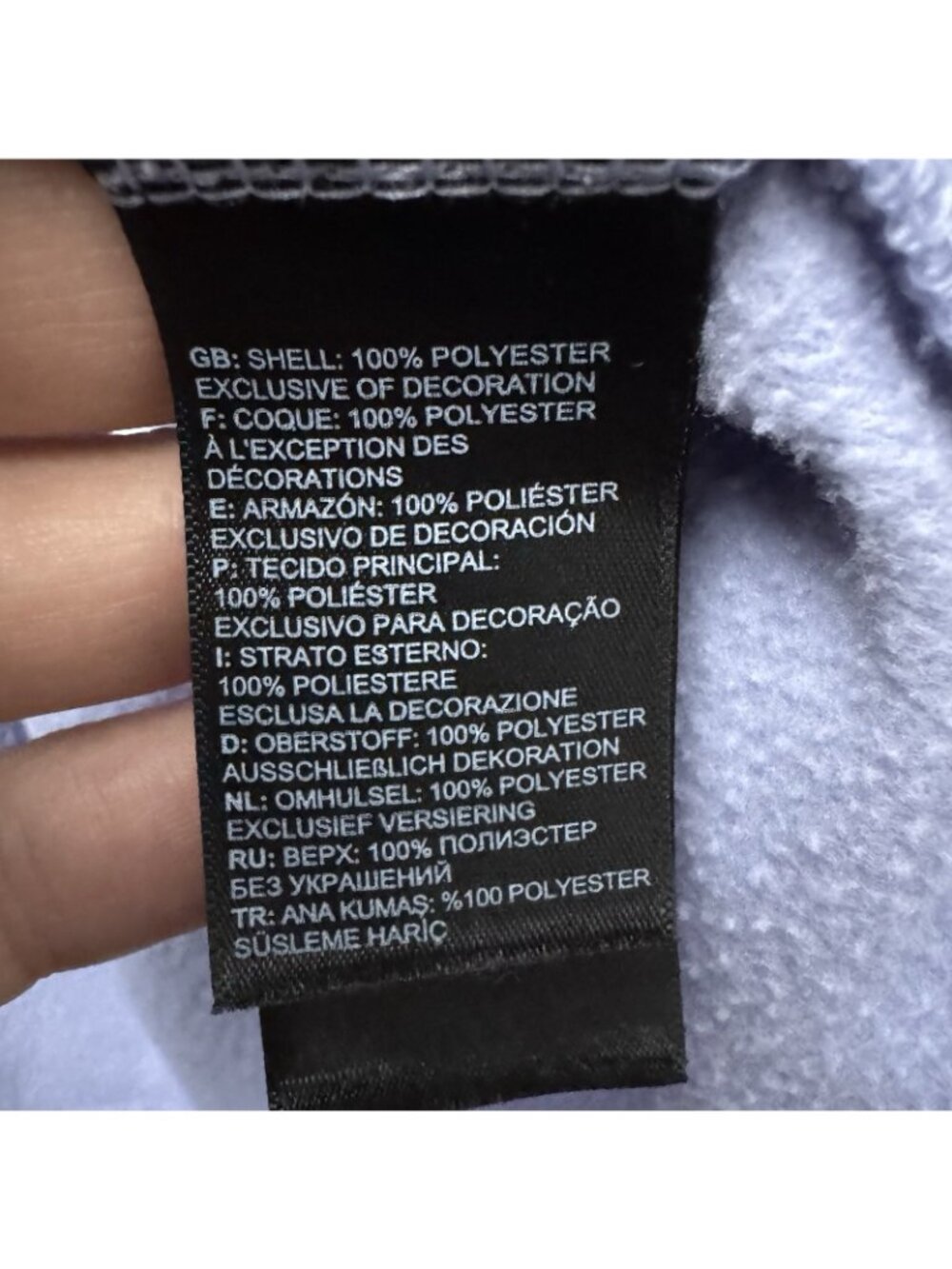 The North Face Youth XL 18/20 Lavender Fleece Jacket Full Zip Purple - Picture 8 of 10